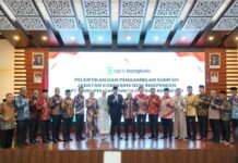 Wakil Bupati Seluma Hadiri Pelantikan Komisaris Non Independen Bank Bengkulu